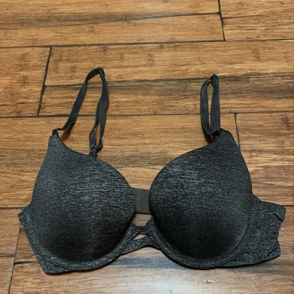 Victoria’s Secret Perfect Shape Push Up Bra 32A Grayish Black - Picture 2 of 6